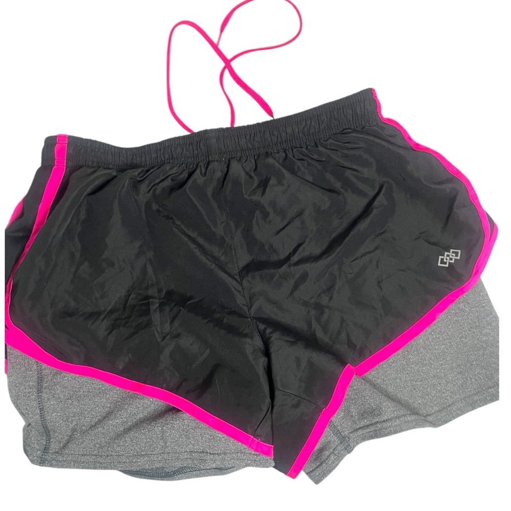 LEGEND size Medium Women's Black and Pink Athletic Shorts